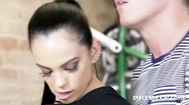 Amazing interracial theesome with czech busty babe