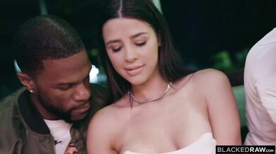 Tiny Kylie Rocket gets her walls pulverized by two massive BBCs in a savage double-team.