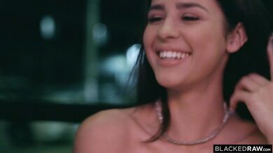 Tiny Kylie Rocket gets her walls pulverized by two massive BBCs in a savage double-team.