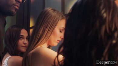 Eva Angelina Angel Youngs and Rissa May team up to worship a massive BBC in a crazy foursome that leaves their holes gaping