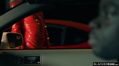 Stunning blonde babe takes two massive black cocks at once in a hardcore DP session