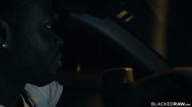 Stunning blonde babe takes two massive black cocks at once in a hardcore DP session