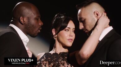 Stunning Alina Lopez lose control while being tied up and dominated by two hung men