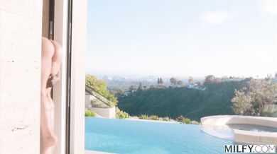 Sandy Love shows her appreciation for the lifeguard's physique with a deep and messy interracial fuck