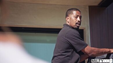 Total internal satisfaction for Melissa Stratton as she gets stuffed by two powerful black studs