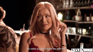 Dolly Orchid riding and bouncing on a big bar cock in HQ