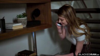 Bunny taking every inch of that massive black cock inside