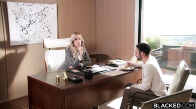 BBC Crazy Blonde Babe Cherry Kiss Gets Filled With Massive Creampie